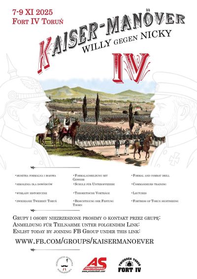 Plakat artystyczny w języku niemieckim mający na celu nadanie klimatu nadchodzącemu wydarzeniu