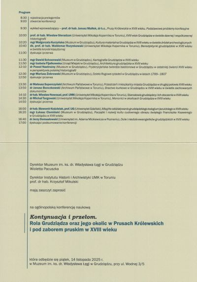 Harmonogram konferencji