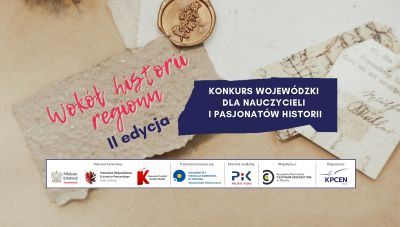 Plakat promujący konkus "Wokół historii regionu"